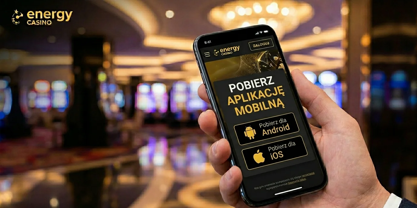 Strona pobierania aplikacji Energy Casino na Androida i iOS